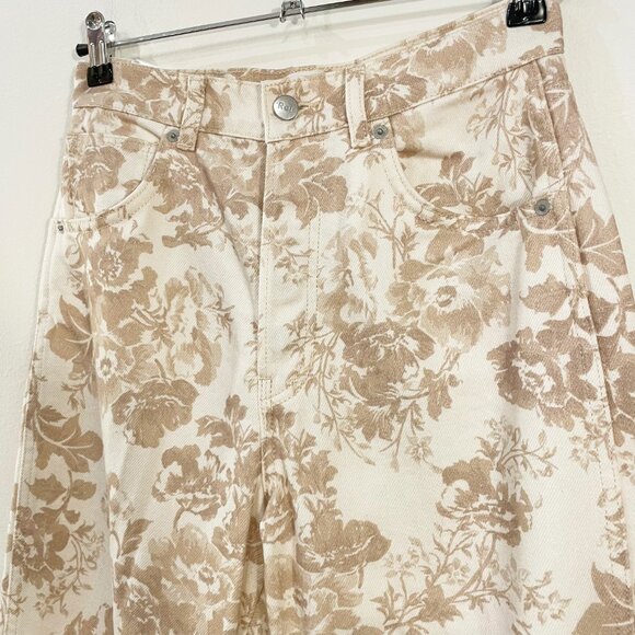 New Reformation Abalone Floral Toile High Rise Straight Jeans 27 $188 - Picture 5 of 7